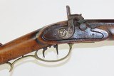 OHIO Rifle by MARTIN PRILLAMAN of CLAY COUNTY Antique .41 Cal. LONG RIFLE SIGNED, INLAID, and ENGRAVED Plains Rifle - 4 of 23