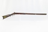 J.D. SHROCK of GOSHEN, INDIANA Antique LONG RIFLE Brass Stag Patchbox c1852 Ohio Squirrel Rifle from the 1850s! - 2 of 19