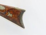 Antique KENTUCKY Long Rifle STRIPED MAPLE Full-Stock 41 Caliber POWDER HORN Quintessential Frontier Rifle! - 19 of 21