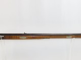 Antique KENTUCKY Long Rifle STRIPED MAPLE Full-Stock 41 Caliber POWDER HORN Quintessential Frontier Rifle! - 4 of 21