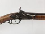 Antique KENTUCKY Long Rifle STRIPED MAPLE Full-Stock 41 Caliber POWDER HORN Quintessential Frontier Rifle! - 3 of 21