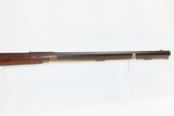 1860s NEW YORK Antique LONG RIFLE Octagonal Barrel Peep Sight Set Triggers Quintessential Pioneer Rifle! - 4 of 16