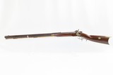 1860s NEW YORK Antique LONG RIFLE Octagonal Barrel Peep Sight Set Triggers Quintessential Pioneer Rifle! - 11 of 16