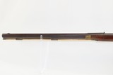 1860s NEW YORK Antique LONG RIFLE Octagonal Barrel Peep Sight Set Triggers Quintessential Pioneer Rifle! - 14 of 16