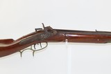 1860s NEW YORK Antique LONG RIFLE Octagonal Barrel Peep Sight Set Triggers Quintessential Pioneer Rifle! - 1 of 16