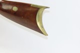 1860s NEW YORK Antique LONG RIFLE Octagonal Barrel Peep Sight Set Triggers Quintessential Pioneer Rifle! - 15 of 16