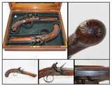 Antique PAIR of BARNETT FLINTLOCK Belt Pistols - 1 of 25