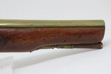 LATE 1700s Antique KETLAND & Co. BRASS BARELED FLINTLOCK Pistol Turn of the Century Officer’s Flintlock Belt Pistol! - 5 of 18