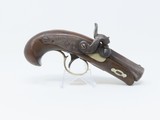 ENGRAVED Antique PEANUT Sized “PHILADELPHIA DERINGER” Percussion Pistol Period & Quality Copy of Henry Deringer’s Famous Pistol - 1 of 15