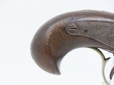 ENGRAVED Antique PEANUT Sized “PHILADELPHIA DERINGER” Percussion Pistol Period & Quality Copy of Henry Deringer’s Famous Pistol - 2 of 15