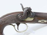 ENGRAVED Antique PEANUT Sized “PHILADELPHIA DERINGER” Percussion Pistol Period & Quality Copy of Henry Deringer’s Famous Pistol - 3 of 15