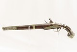 ORNATE Antique MEDITERANEAN Flintlock MILITARY Pistol Carved Engraved 1700s 1800s Late-18th / Early 19th Century Pistol - 14 of 17