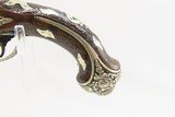 ORNATE Antique MEDITERANEAN Flintlock MILITARY Pistol Carved Engraved 1700s 1800s Late-18th / Early 19th Century Pistol - 15 of 17