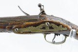 ENGRAVED 1700s EUROPEAN Antique FLINTLOCK .61 Caliber Pistol Italian With Unique Markings and a Beautifully Carved Stock! - 16 of 17