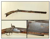 SHORT Antique HALF STOCK .51 Caliber PLAINS Musket With Unique “Eagle” Patch Box & G. Goulcher Lock - 1 of 22