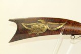 SHORT Antique HALF STOCK .51 Caliber PLAINS Musket With Unique “Eagle” Patch Box & G. Goulcher Lock - 4 of 22