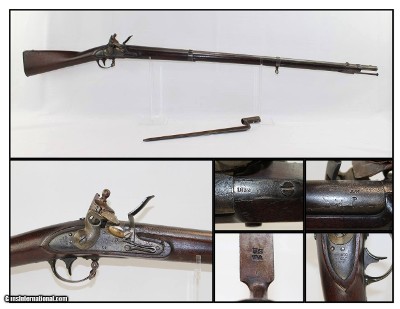 Antique US SPRINGFIELD Model 1816 FLINTLOCK Musket