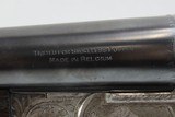 ENGRAVED Belgian 12 Gauge Double Barrel SxS HAMMERLESS Shotgun C&R By The Liege United Arms Co. LTD - 6 of 24