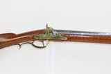 Circa 1800 ANTIQUE Full-Stock Pennsylvania Smoothbore LONG RIFLE 56 Caliber Originally Flintlock with Maple Stock - 1 of 17