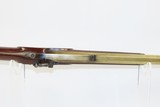 BRASS BARREL Antique Smoothbore LONG RIFLE w ASHMORE & SON Lock .65 Caliber Unique c1840s Kentucky Musket - 13 of 20