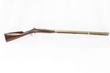 BRASS BARREL Antique Smoothbore LONG RIFLE w ASHMORE & SON Lock .65 Caliber Unique c1840s Kentucky Musket - 2 of 20