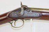 BRASS BARREL Antique Smoothbore LONG RIFLE w ASHMORE & SON Lock .65 Caliber Unique c1840s Kentucky Musket - 4 of 20