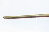 BRASS BARREL Antique Smoothbore LONG RIFLE w ASHMORE & SON Lock .65 Caliber Unique c1840s Kentucky Musket - 18 of 20