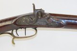 CHARLES PRETZSCH Antique HALF STOCK LONG RIFLE with RIDDLE Lock Mid-1800s POSEY COUNTY, INDIANA MADE Long Rifle! - 4 of 15