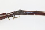 CHARLES PRETZSCH Antique HALF STOCK LONG RIFLE with RIDDLE Lock Mid-1800s POSEY COUNTY, INDIANA MADE Long Rifle! - 1 of 15