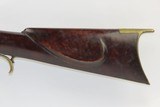 CHARLES PRETZSCH Antique HALF STOCK LONG RIFLE with RIDDLE Lock Mid-1800s POSEY COUNTY, INDIANA MADE Long Rifle! - 13 of 15