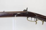 CHARLES PRETZSCH Antique HALF STOCK LONG RIFLE with RIDDLE Lock Mid-1800s POSEY COUNTY, INDIANA MADE Long Rifle! - 14 of 15