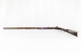 CHARLES PRETZSCH Antique HALF STOCK LONG RIFLE with RIDDLE Lock Mid-1800s POSEY COUNTY, INDIANA MADE Long Rifle! - 12 of 15