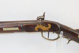 Rare BRASS GOLCHER LOCK Antique .38 Cal Half Stock PERCUSSION LONG RIFLE Pennsylvania Rifle with GOLCHER Lock! - 17 of 20