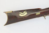 Rare BRASS GOLCHER LOCK Antique .38 Cal Half Stock PERCUSSION LONG RIFLE Pennsylvania Rifle with GOLCHER Lock! - 3 of 20
