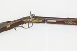 Rare BRASS GOLCHER LOCK Antique .38 Cal Half Stock PERCUSSION LONG RIFLE Pennsylvania Rifle with GOLCHER Lock! - 1 of 20