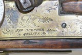 Rare BRASS GOLCHER LOCK Antique .38 Cal Half Stock PERCUSSION LONG RIFLE Pennsylvania Rifle with GOLCHER Lock! - 7 of 20