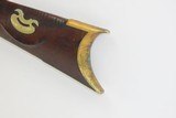 Rare BRASS GOLCHER LOCK Antique .38 Cal Half Stock PERCUSSION LONG RIFLE Pennsylvania Rifle with GOLCHER Lock! - 20 of 20