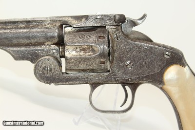 LETTERED, ENGRAVED S&W No. 3 .44 RUSSIAN Revolver Sent to Hartley & Graham, Engraved w Pearl Grips! - Image 9 of 19
