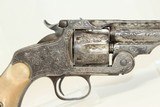 LETTERED, ENGRAVED S&W No. 3 .44 RUSSIAN Revolver Sent to Hartley & Graham, Engraved w Pearl Grips! - 8 of 20