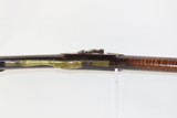 ANTIQUE Percussion Full-Stock KENTUCKY STYLE American LONG RIFLE With Maple Stripe Stock Made Circa 1850s - 7 of 18