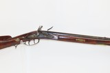 FLINTLOCK Full-Stock KENTUCKY STYLE American LONG RIFLE With Beautiful Maple Stripe Stock Smoothbore Rifle! - 1 of 19