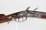 FLINTLOCK Full-Stock KENTUCKY STYLE American LONG RIFLE With Beautiful Maple Stripe Stock Smoothbore Rifle! - 4 of 19
