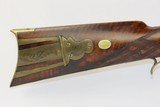 HENRY E. LEMAN Antique BACK ACTION Percussion LONG RIFLE with ELWELL Lock PENNSYLVANIA Long Rifle made in LANCASTER, PA! - 3 of 19