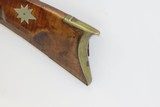ANTIQUE Percussion Full-Stock KENTUCKY American Smoothbore LONG RIFLE .57 Maple Stripe Stock with GOLCHER LOCK! - 20 of 21