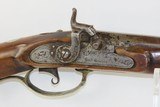 ANTIQUE Percussion Full-Stock KENTUCKY American Smoothbore LONG RIFLE .57 Maple Stripe Stock with GOLCHER LOCK! - 4 of 21