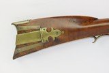 ANTIQUE Percussion Full-Stock KENTUCKY American Smoothbore LONG RIFLE .57 Maple Stripe Stock with GOLCHER LOCK! - 3 of 21