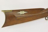 AMERICAN Antique .52 Caliber BUFFALO RIFLE Percussion Big Bore 1840s Hawken Mid-1800s Percussion Plains Rifle - 3 of 19