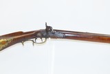 AMERICAN Antique Full Stock PERCUSSION Kentucky Style LONG RIFLE Mid-1800s Percussion Rifle in .40 Caliber - 1 of 17