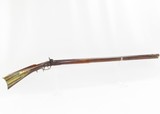 AMERICAN Antique Full Stock PERCUSSION Kentucky Style LONG RIFLE Mid-1800s Percussion Rifle in .40 Caliber - 2 of 17
