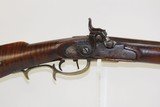AMERICAN Antique Full Stock PERCUSSION Kentucky Style LONG RIFLE Mid-1800s Percussion Rifle in .40 Caliber - 4 of 17